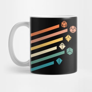 Retro Minimalist Polyhedral Dice Set Tabletop RPG Mug